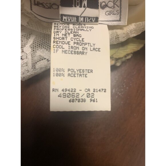 Jessica McClintock Girls Sain Lace First Communion Dress Size 18M - Picture 7 of 7